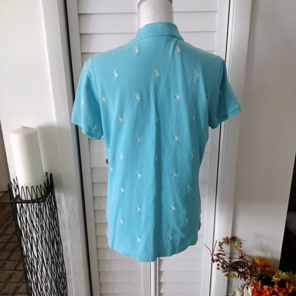 Ralph Lauren Sport boys allover polo embroidered print short sleeve Sz XL‎